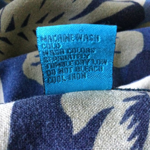 Paradise Blue Silk Cotton Blend XXL Tropical Shirt Party Vacation Cruise - Picture 7 of 8